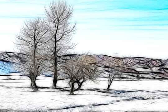 风景装饰画   无框画