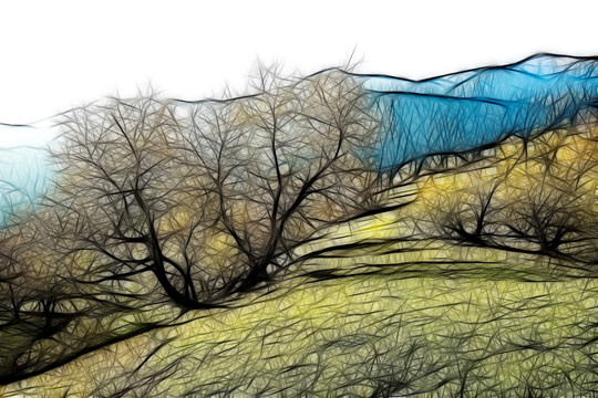 风景装饰画   无框画