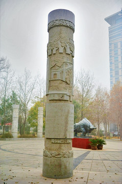 浮雕 文化柱