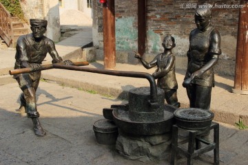 磨豆子雕塑