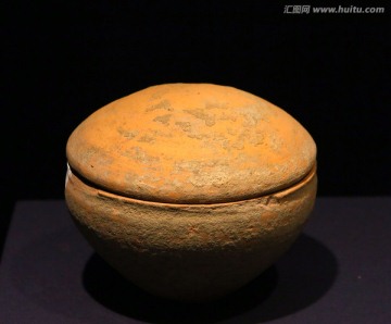 汉代红陶钵