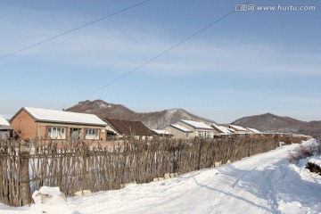 东北农村 东北民居 冬天 冬季