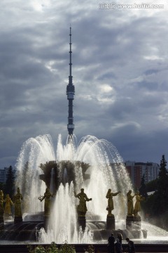莫斯科著名喷泉景观