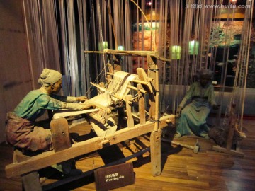 古代纺织 织布机