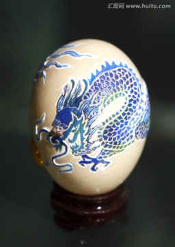 蛋雕中国龙