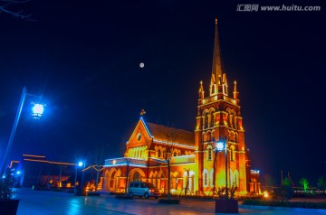 教堂夜景