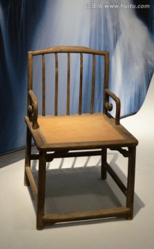 榉木梳背扶手椅   古代家具