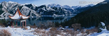 天池雪景 天山风光 高清大图