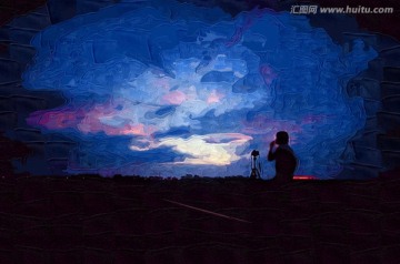 晚霞装饰画