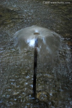 喷泉 水 喷水 伞形喷泉 水流