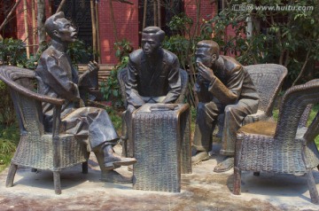上海 多伦路 文化名人街 雕塑