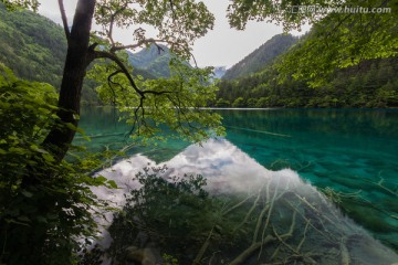 九寨沟风光 湖泊倒影