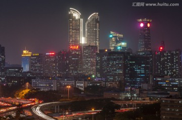 深圳 夜景 车公庙  立交桥