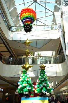 氢气球 圣诞场景