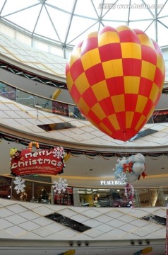 氢气球 圣诞场景