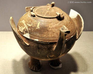 西汉陶雁形盒 汉代陶器