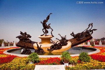西安华清池 广场 雕塑