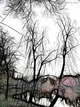 装饰画  树