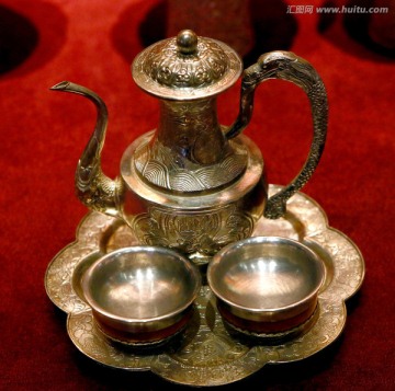 西藏银茶具