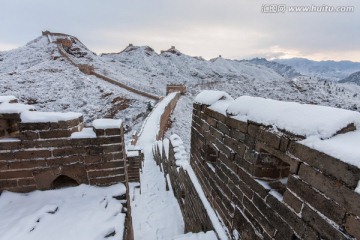 长城冬雪 障墙 挡马墙