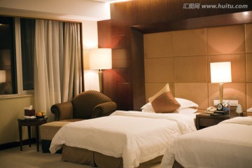 卧室 床铺 被褥 酒店装饰