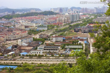 浙江温岭 城市全景  现代建筑