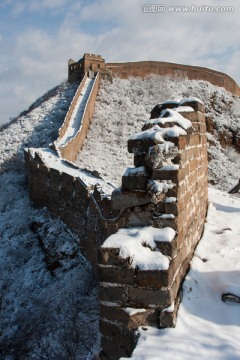长城冬雪 竖片 竖构图