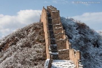 长城冬雪 障墙 挡马墙