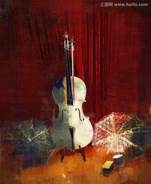 油画 小提琴