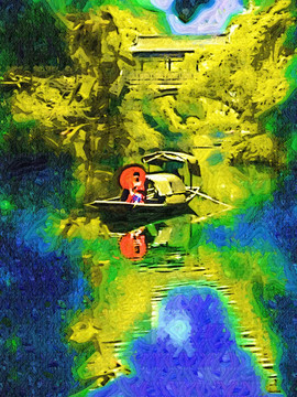 山水油画