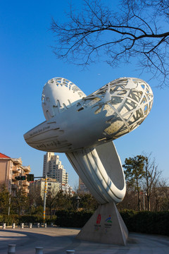 青岛奥帆基地 奥运雕塑