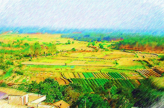 自然油画