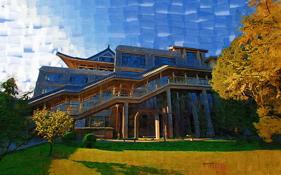 特色建筑画