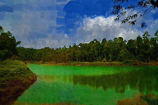 森林油画