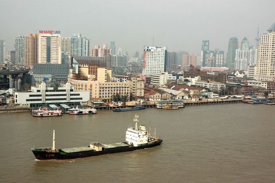 黄浦江 货轮 轮船