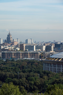 麻雀山鸟瞰莫斯科市