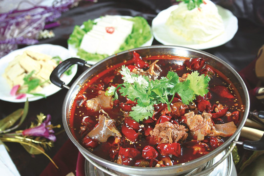 锅仔带皮狗肉