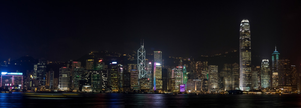 香港维多利亚港全景图 接片