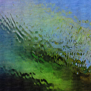 油画 抽象画 水波