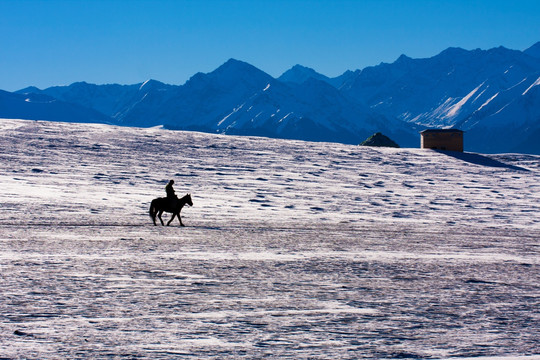 雪山  骑行