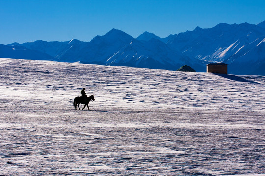 雪山  骑行