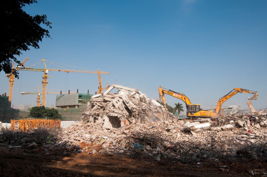 建筑工地 深圳都市风光