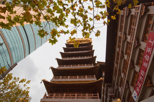 上海静安寺 寺庙建筑 中式建筑