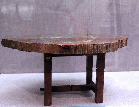 硅化木桌