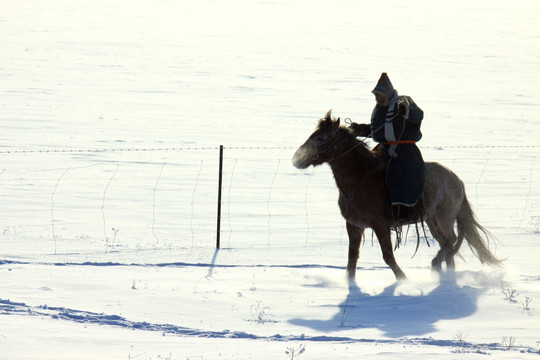 骑马的蒙古族