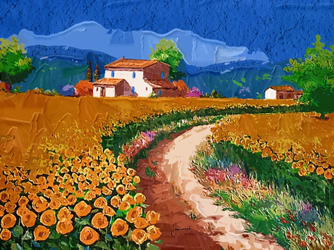 抽象画 油画