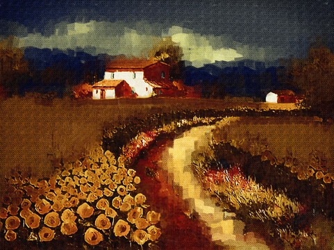 抽象画 油画 装饰画
