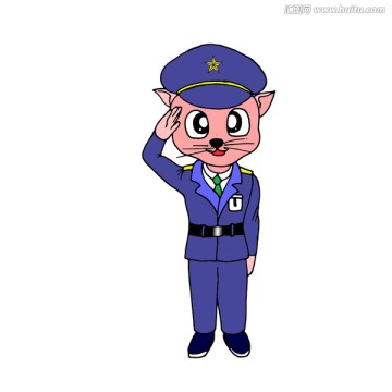 卡通猫警官