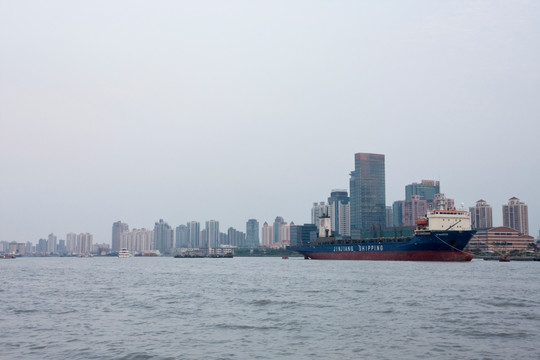 上海外滩 外滩港口 浦江 码头