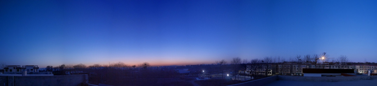 乡村日落全景